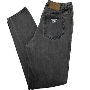 Vintage 80s Men's Faded Black GUESS Georges Marciano Denim Jeans 32 (30x33.5)